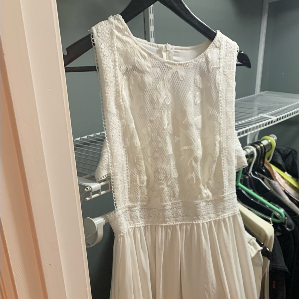 Hi lo white dress
